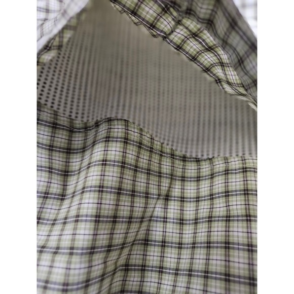 ExOfficio Air Strip Mens Green Plaid Short Sleeve Hiking Fishing Shirt Medium - Picture 10 of 10